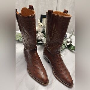 Men’s Ostrich Boots from Littles Boot Company Size 9 1/2 Fits like 8 1/2